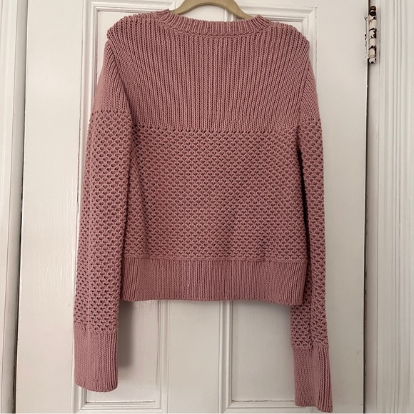 Public School New York Cony Sweater Pink Bond Knit Crew - Picture 4 of 8